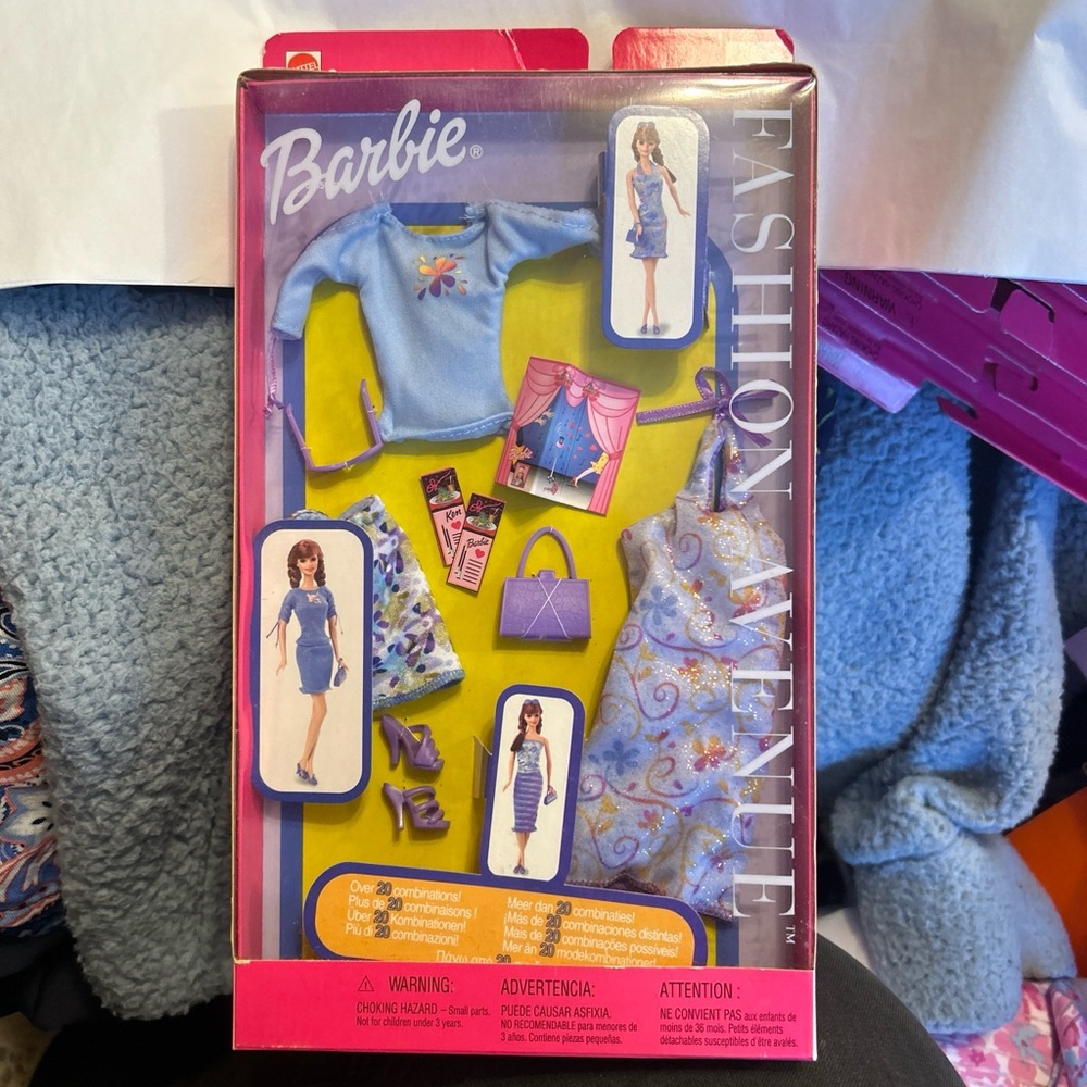 Nib Barbie fashion Avenue purple top skirt & dress